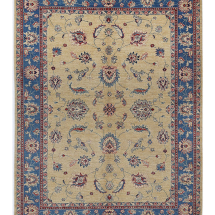 Ziegler 4' 9" X 6' 7" Hand Knotted Wool Rug 4' 9" X 6' 7" (145 X 201) / Gold / Wool