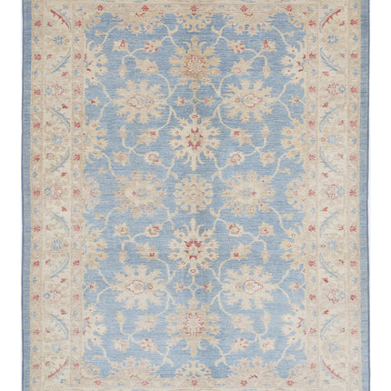 Ziegler 5' 0" X 6' 8" Hand Knotted Wool Rug 5' 0" X 6' 8" (152 X 203) / Blue / Wool