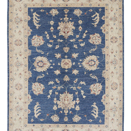 Ziegler 5' 0" X 6' 8" Hand Knotted Wool Rug 5' 0" X 6' 8" (152 X 203) / Blue / Wool