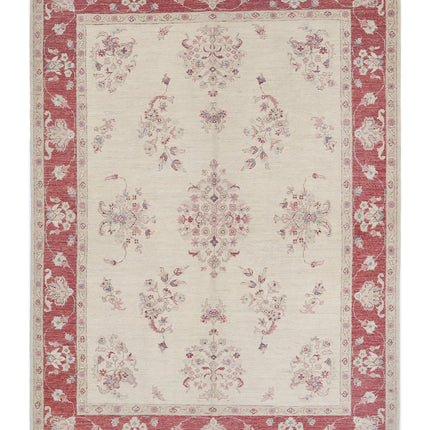 Ziegler 5' 0" X 6' 11" Hand Knotted Wool Rug 5' 0" X 6' 11" (152 X 211) / Ivory / Wool