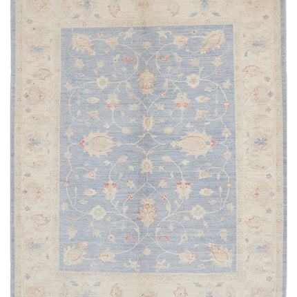 Ziegler 5' 0" X 6' 4" Hand Knotted Wool Rug 5' 0" X 6' 4" (152 X 193) / Blue / Wool