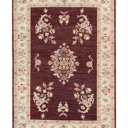 Ziegler 3' 5" X 4' 11" Hand Knotted Wool Rug 3' 5" X 4' 11" (104 X 150) / Brown / Wool