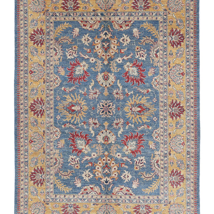 Ziegler 5' 8" X 7' 9" Hand Knotted Wool Rug 5' 8" X 7' 9" (173 X 236) / Blue / Wool