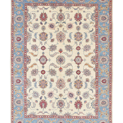 Ziegler 5' 5" X 7' 8" Hand Knotted Wool Rug 5' 5" X 7' 8" (165 X 234) / Ivory / Wool