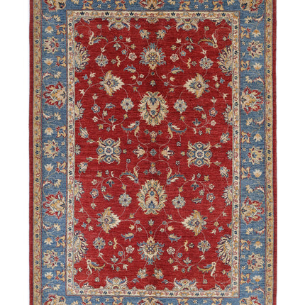 Ziegler 5' 9" X 8' 4" Hand Knotted Wool Rug 5' 9" X 8' 4" (175 X 254) / Red / Wool