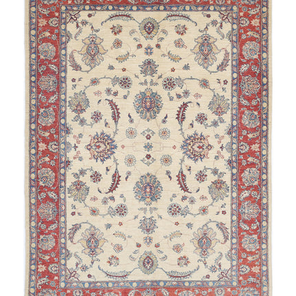 Ziegler 5' 5" X 7' 9" Hand Knotted Wool Rug 5' 5" X 7' 9" (165 X 236) / Ivory / Wool