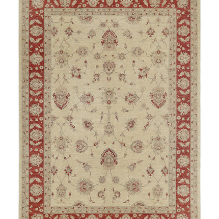 Ziegler 8' 1" X 11' 4" Hand Knotted Wool Rug 8' 1" X 11' 4" (246 X 345) / Ivory / Wool