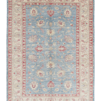 Ziegler 5' 7" X 7' 10" Hand Knotted Wool Rug 5' 7" X 7' 10" (170 X 239) / Blue / Wool