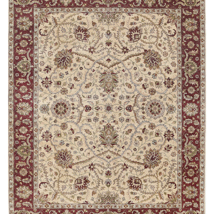 Ziegler 8' 1" X 10' 3" Hand Knotted Wool Rug 8' 1" X 10' 3" (246 X 312) / Ivory / Wool
