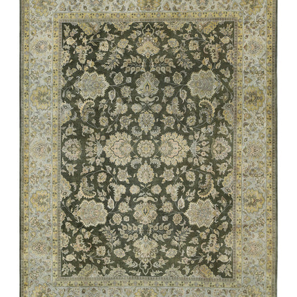 Ziegler 9' 0" X 11' 10" Hand Knotted Wool Rug 9' 0" X 11' 10" (274 X 361) / Green / Wool