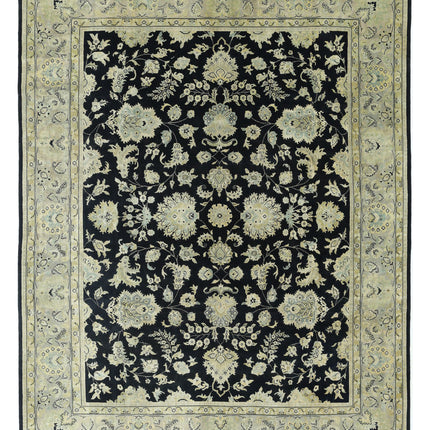 Ziegler 9' 0" X 11' 9" Hand Knotted Wool Rug 9' 0" X 11' 9" (274 X 358) / Black / Wool