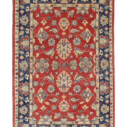 Ziegler 3' 10" X 5' 8" Hand Knotted Wool Rug 3' 10" X 5' 8" (117 X 173) / Red / Wool
