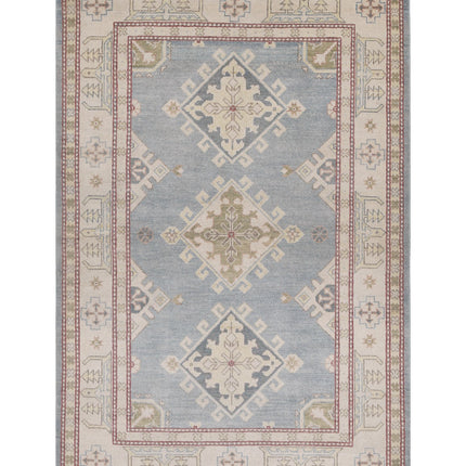 Ziegler 4' 0" X 6' 1" Hand Knotted Wool Rug 4' 0" X 6' 1" (122 X 185) / Grey / Wool
