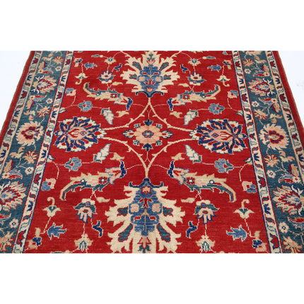 Ziegler 4' 9" X 6' 6" Hand Knotted Wool Rug 4' 9" X 6' 6" (145 X 198) / Red / Wool