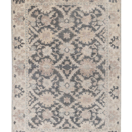 Ziegler 3' 9" X 5' 7" Hand Knotted Wool Rug 3' 9" X 5' 7" (114 X 170) / Grey / Wool
