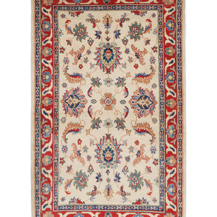 Ziegler 4' 0" X 6' 7" Hand Knotted Wool Rug 4' 0" X 6' 7" (122 X 201) / Beige / Wool