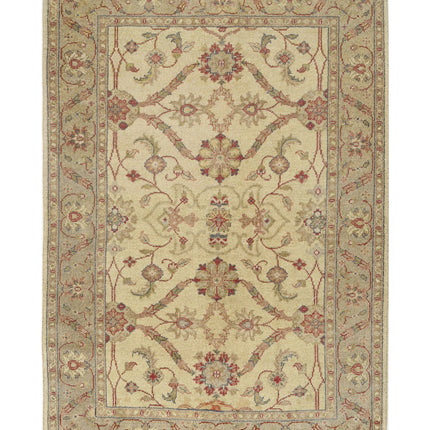 Ziegler 4' 0" X 5' 9" Hand Knotted Wool Rug 4' 0" X 5' 9" (122 X 175) / Beige / Wool