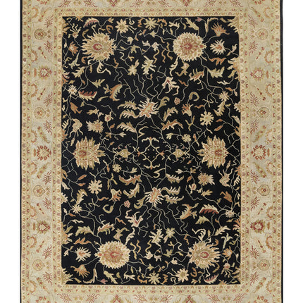 Ziegler 8' 8" X 11' 9" Hand Knotted Wool Rug 8' 8" X 11' 9" (264 X 358) / Black / Wool