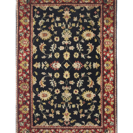 Ziegler 1' 11" X 2' 11" Hand Knotted Wool Rug 1' 11" X 2' 11" (59 X 89) / Black / Wool