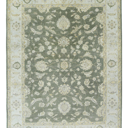 Ziegler 7' 6" X 9' 9" Hand Knotted Wool Rug 7' 6" X 9' 9" (229 X 297) / Green / Wool