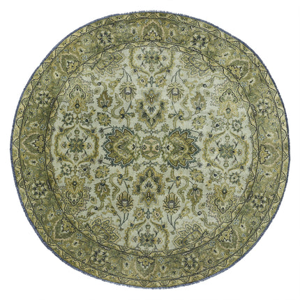 Ziegler 5' 9" X 5' 9" Hand Knotted Wool Rug 5' 9" X 5' 9" (175 X 175) / Ivory / Wool