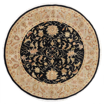 Ziegler 5' 10" X 5' 11" Hand Knotted Wool Rug 5' 10" X 5' 11" (178 X 180) / Black / Wool