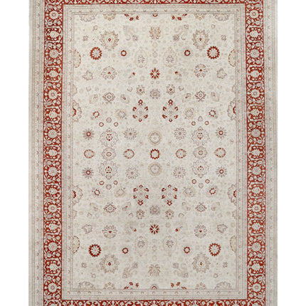 Ziegler 15' 0" X 21' 6" Hand Knotted Wool Rug 15' 0" X 21' 6" (457 X 655) / Ivory / Wool