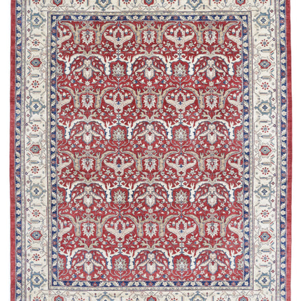 Ziegler 9' 0" X 11' 6" Hand Knotted Wool Rug 9' 0" X 11' 6" (274 X 351) / Red / Wool
