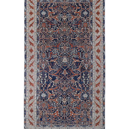 Ziegler 9' 6" X 18' 8" Hand Knotted Wool Rug 9' 6" X 18' 8" (290 X 569) / Blue / Wool