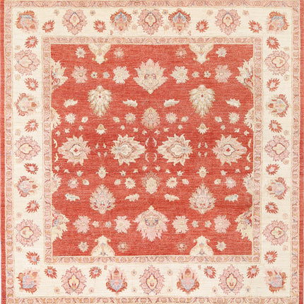 Ziegler 7' 9" X 8' 2" Hand Knotted Wool Rug 7' 9" X 8' 2" (236 X 249) / Red / Wool