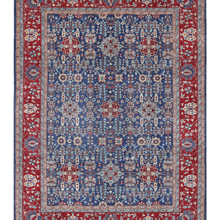 Ziegler 9' 1" X 12' 2" Hand Knotted Wool Rug 9' 1" X 12' 2" (277 X 371) / Blue / Wool