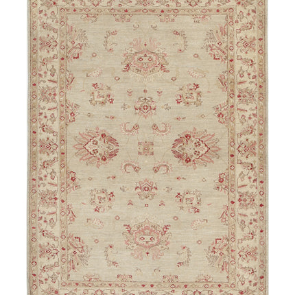 Ziegler 3' 11" X 5' 8" Hand Knotted Wool Rug 3' 11" X 5' 8" (119 X 173) / Ivory / Wool