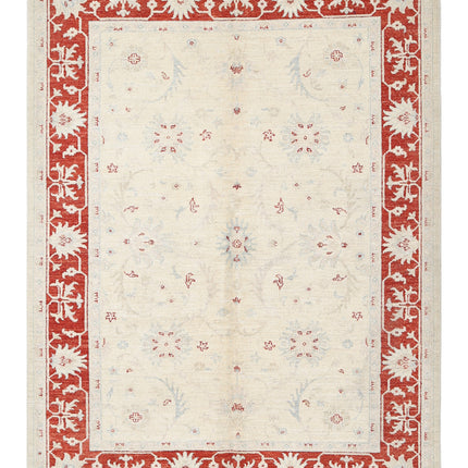 Ziegler 5' 0" X 6' 6" Hand Knotted Wool Rug 5' 0" X 6' 6" (152 X 198) / Ivory / Wool