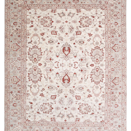 Ziegler 11' 5" X 14' 5" Hand Knotted Wool Rug 11' 5" X 14' 5" (348 X 440) / Ivory / Wool