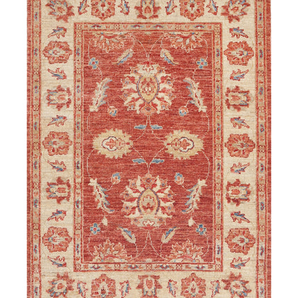 Ziegler 2' 9" X 3' 10" Hand Knotted Wool Rug 2' 9" X 3' 10" (84 X 117) / Rust / Wool