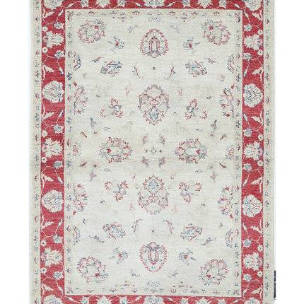Ziegler 3' 11" X 5' 9" Hand Knotted Wool Rug 3' 11" X 5' 9" (119 X 175) / Ivory / Wool