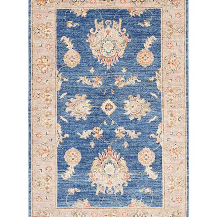 Ziegler 2' 7" X 4' 0" Hand Knotted Wool Rug 2' 7" X 4' 0" (79 X 122) / Blue / Wool