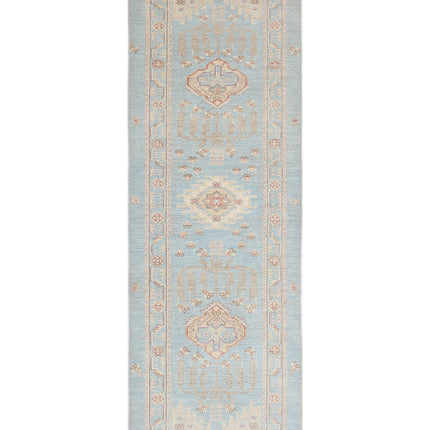 Ziegler 2' 8" X 8' 2" Hand Knotted Wool Rug 2' 8" X 8' 2" (81 X 249) / Blue / Wool