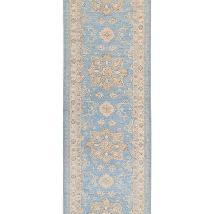Ziegler 2' 9" X 8' 0" Hand Knotted Wool Rug 2' 9" X 8' 0" (84 X 244) / Blue / Wool