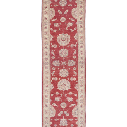 Ziegler 2' 9" X 10' 1" Hand Knotted Wool Rug 2' 9" X 10' 1" (84 X 307) / Red / Wool