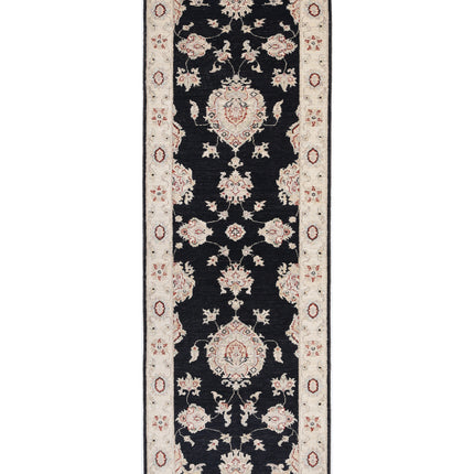 Ziegler 2' 7" X 8' 3" Hand Knotted Wool Rug 2' 7" X 8' 3" (79 X 251) / Black / Wool