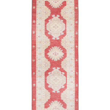 Ziegler 2' 7" X 7' 7" Hand Knotted Wool Rug 2' 7" X 7' 7" (79 X 231) / Red / Wool