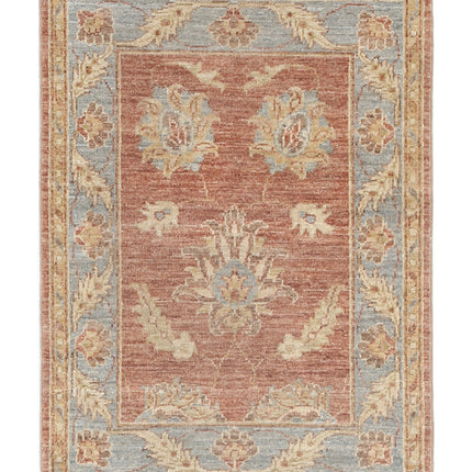 Ziegler 2' 1" X 2' 11" Hand Knotted Wool Rug 2' 1" X 2' 11" (63 X 89) / Lilac / Wool