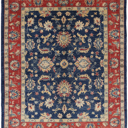Ziegler 4' 9" X 5' 9" Hand Knotted Wool Rug 4' 9" X 5' 9" (145 X 175) / Blue / Wool
