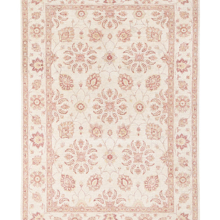 Ziegler 6' 2" X 8' 10" Hand Knotted Wool Rug 6' 2" X 8' 10" (188 X 269) / Ivory / Wool
