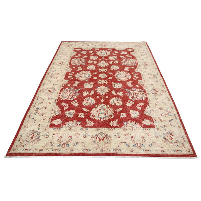 Ziegler 5' 6" X 8' 0" Wool Hand-Knotted Rug 5' 6" X 8' 0" (168 X 244) / Red / Ivory