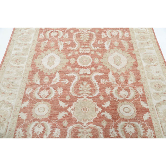 Serenity 5' 6" X 7' 9" Wool Hand-Knotted Rug 5' 6" X 7' 9" (168 X 236) / Red / Ivory