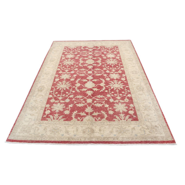 Serenity 5' 7" X 7' 8" Wool Hand-Knotted Rug 5' 7" X 7' 8" (170 X 234) / Red / Ivory