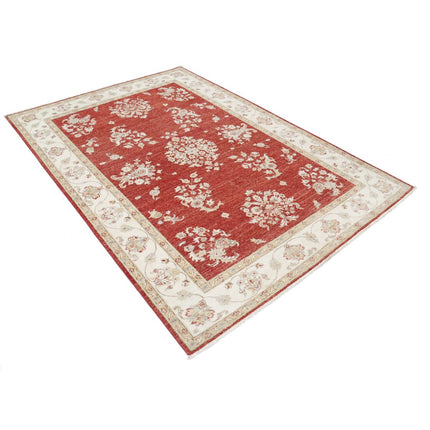 Ziegler 5' 7" X 7' 10" Wool Hand-Knotted Rug 5' 7" X 7' 10" (170 X 239) / Red / Ivory