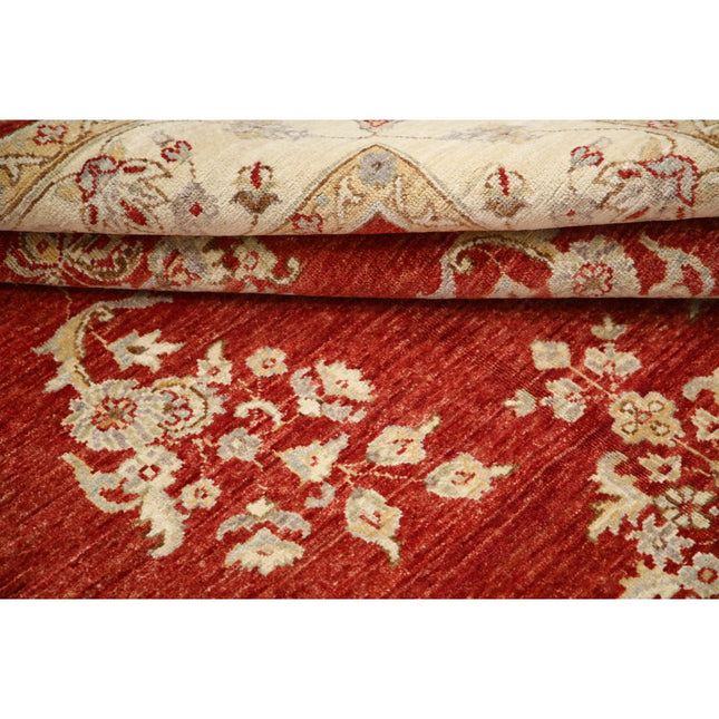 Ziegler 5' 7" X 7' 10" Wool Hand-Knotted Rug 5' 7" X 7' 10" (170 X 239) / Red / Ivory